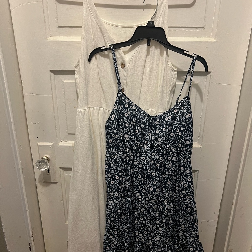 Two Sundresses blue and white